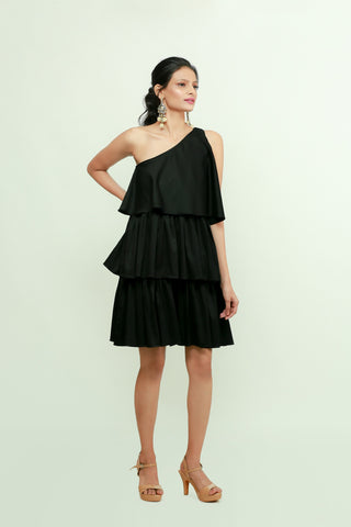 Black 3 tiered dress