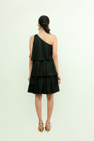 Black 3 tiered dress