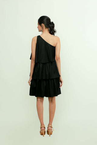 Black 3 tiered dress